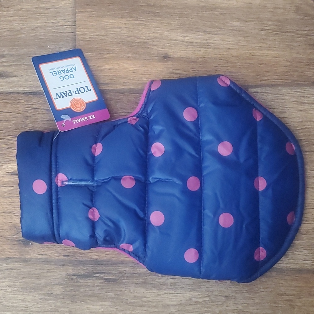 Dog Quilted Puffer Jacket by Top Paw - Adjustable | Size Medium NWT